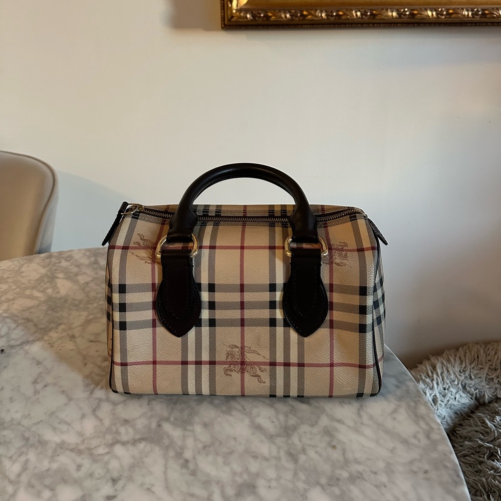 Burberry Haymarket Check Medium Bowling Bag